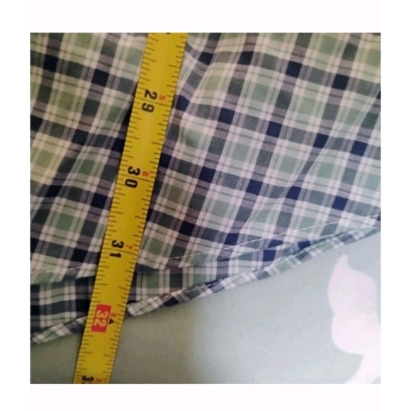 L.L. Bean Men's Green and White Plaid Shirt - Picture 7 of 7